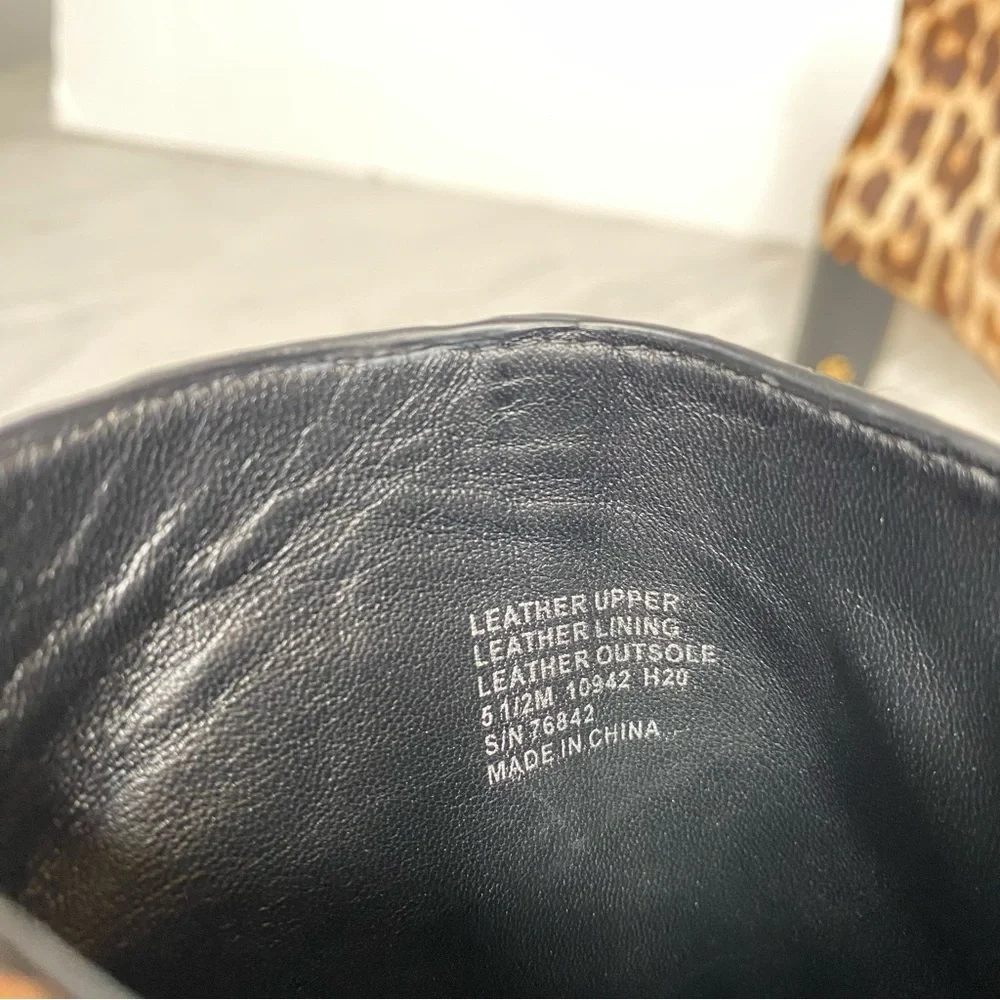 Tory Burch Brooke Leopard Heeled Bootie 5 1/2 M